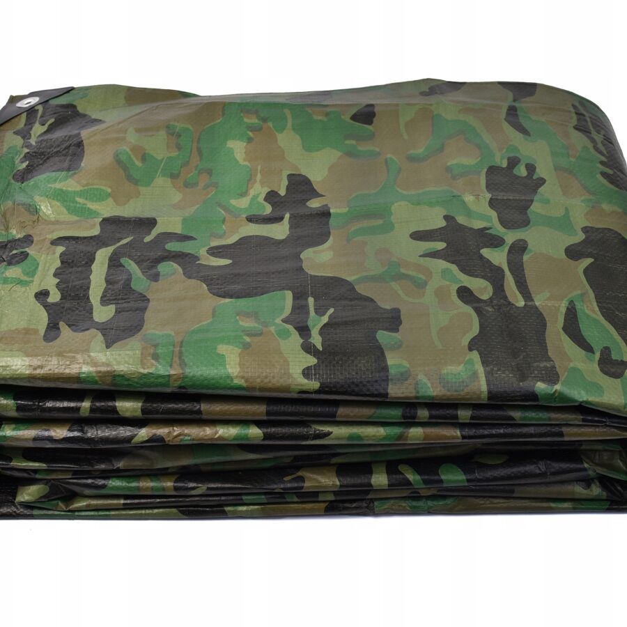 PLANDEKA TARP MORO MASKUJĄCA KAMUFLAŻOWA WZMACNIANA MOCNA PŁACHTA