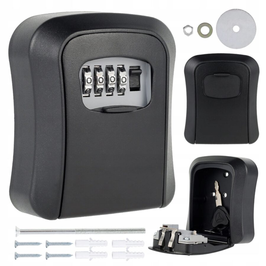 SKRZYNKA SEJF NA KLUCZE SZAFKA KOD SZYFR KASETKA SKRYTKA SCHOWEK NA ŚCIANĘ