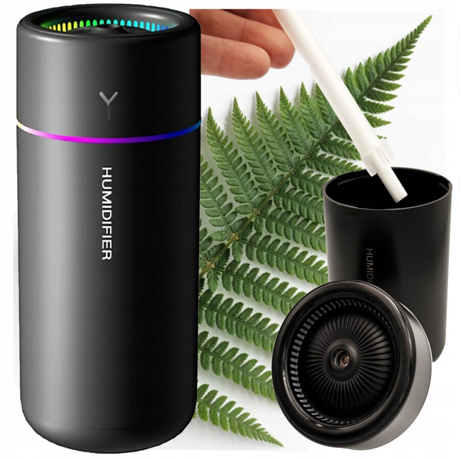 Nawilżacz Powietrza Dyfuzor Zapachowy LED Lampka Aromaterapia MAŁY CICHY