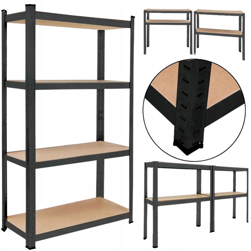 REGAŁ MAGAZYNOWY 4 PÓŁKI 172X80X30 CM