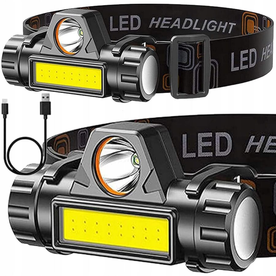 LATARKA CZOŁOWA 4w1 LAMPKA CZOŁÓWKA LED REFLEKTOR Z MAGNESEM I AKUMULATOREM