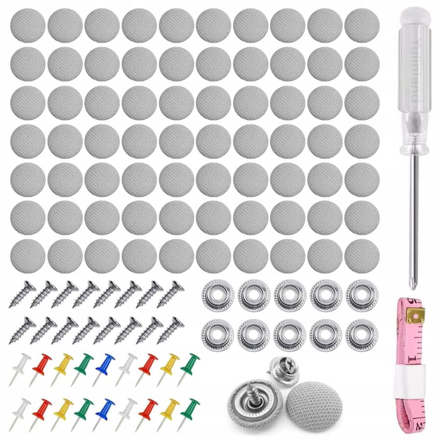 ZESTAW DO NAPRAWY PODSUFITKI SAMOCHODOWEJ NAPRAWCZY 70 SZT+ŚRUBOKRĘT+MIARA