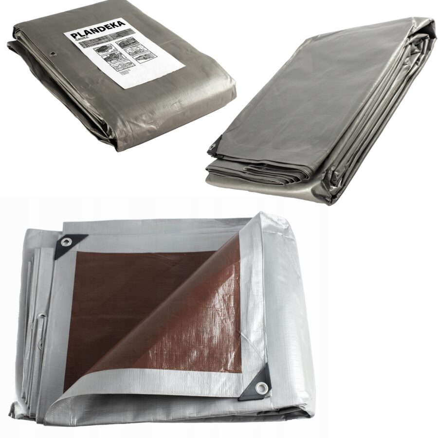 Plandeka 3X6m WZMACNIANA MROZOODPORNA EXTRA GRUBA 210g UV PREMIUM Z OCZKAMI