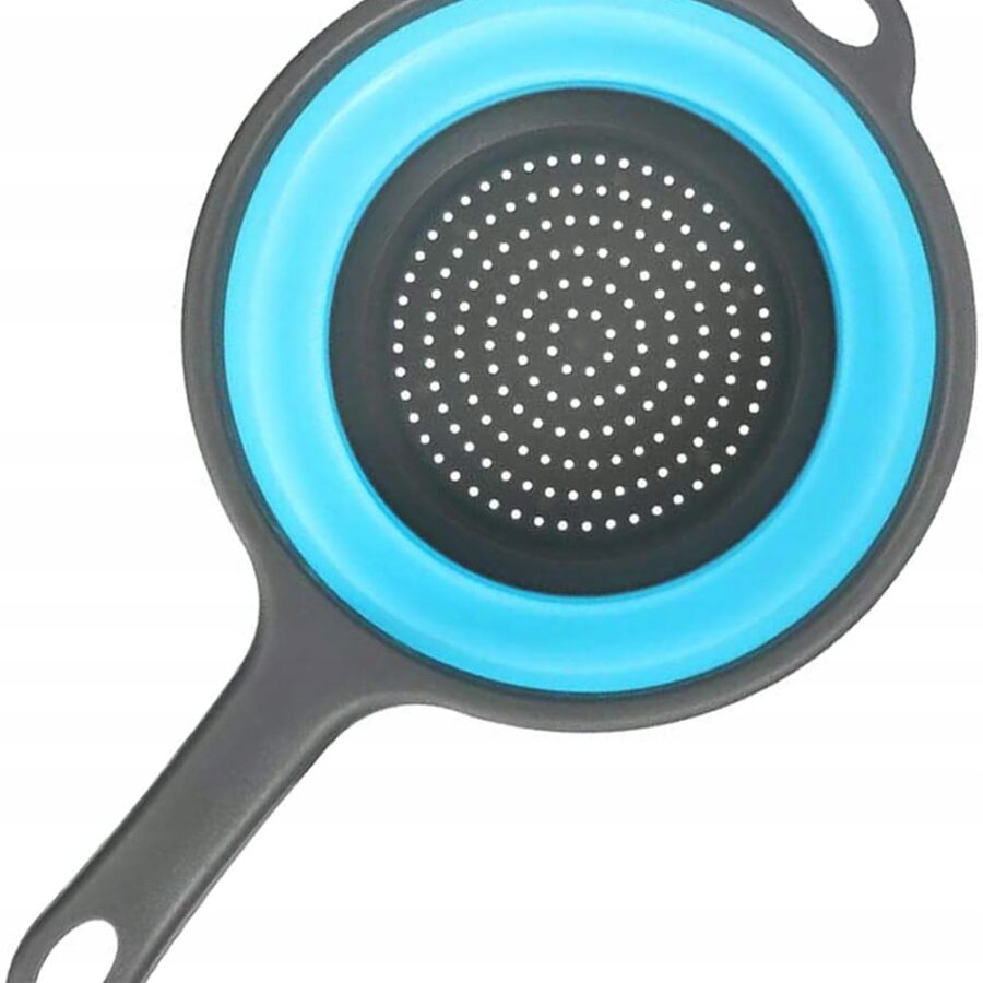 DURSZLAK SKŁADANY Z RĄCZKĄ CEDZAK SITKO OCIEKACZ SILIKONOWY Z UCHWYTEM 19,5