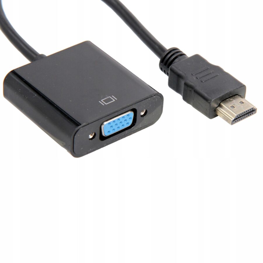 ADAPTER VGA DO HDMI KABEL PRZEJŚCIÓWKA KONWERTER FULL HD 1080P DO MONITORA