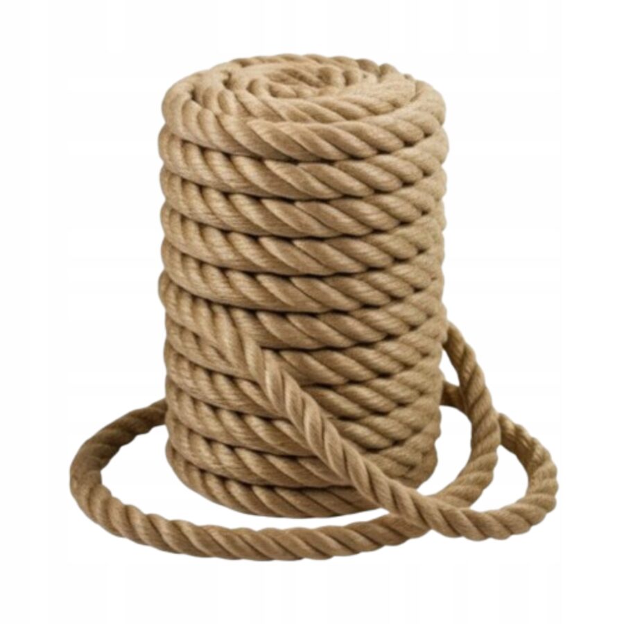 LINA JUTOWA 50m Dekoracyjna 20mm Gruba Sznur Naturalny do Ogrodu Drapak